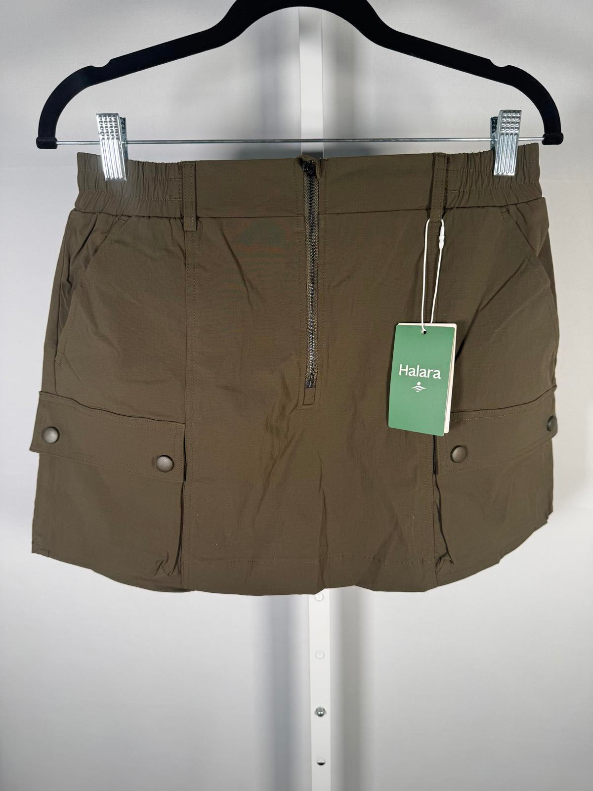 NWT Halara Women's Mini Cargo Skirt with Front Zipper Size M