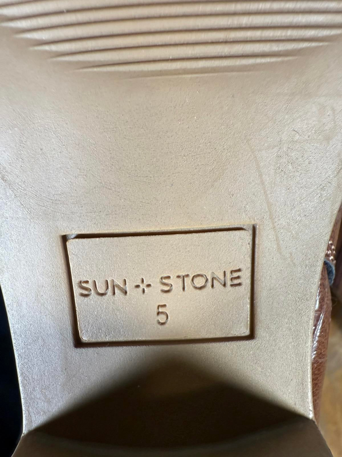 Sun + Stone Women's Dollyy Pointed-Toe Western Tan Boots Size 5 NWOB