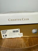NWB Charter Club Womens Ginifur Faux Leather Casual Wedge Sandals Size 6M