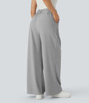 NWT Halara Flex High Waisted Pocket Wide Leg Waffle Work Pants Size L, Petite
