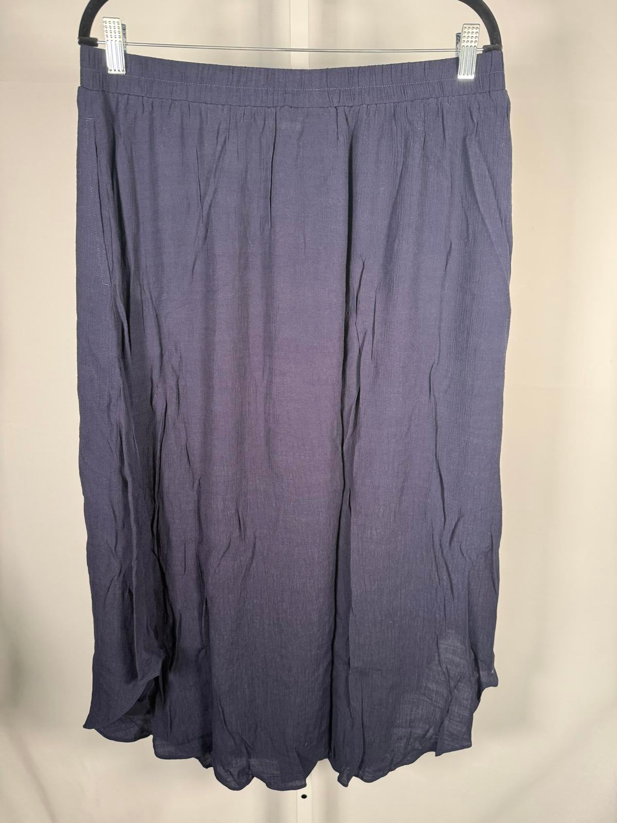 NWT Halara High Waisted Drawstring Pocket Flowy Midi Casual Skirt Size XL