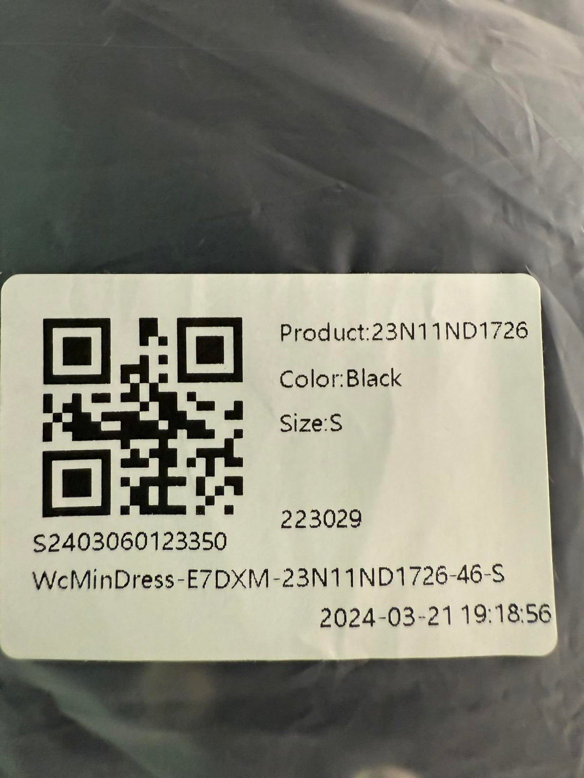 NWT Halara Round Neck Zipper Belted Pocket Midi Fit And Flare Work Dress Black S