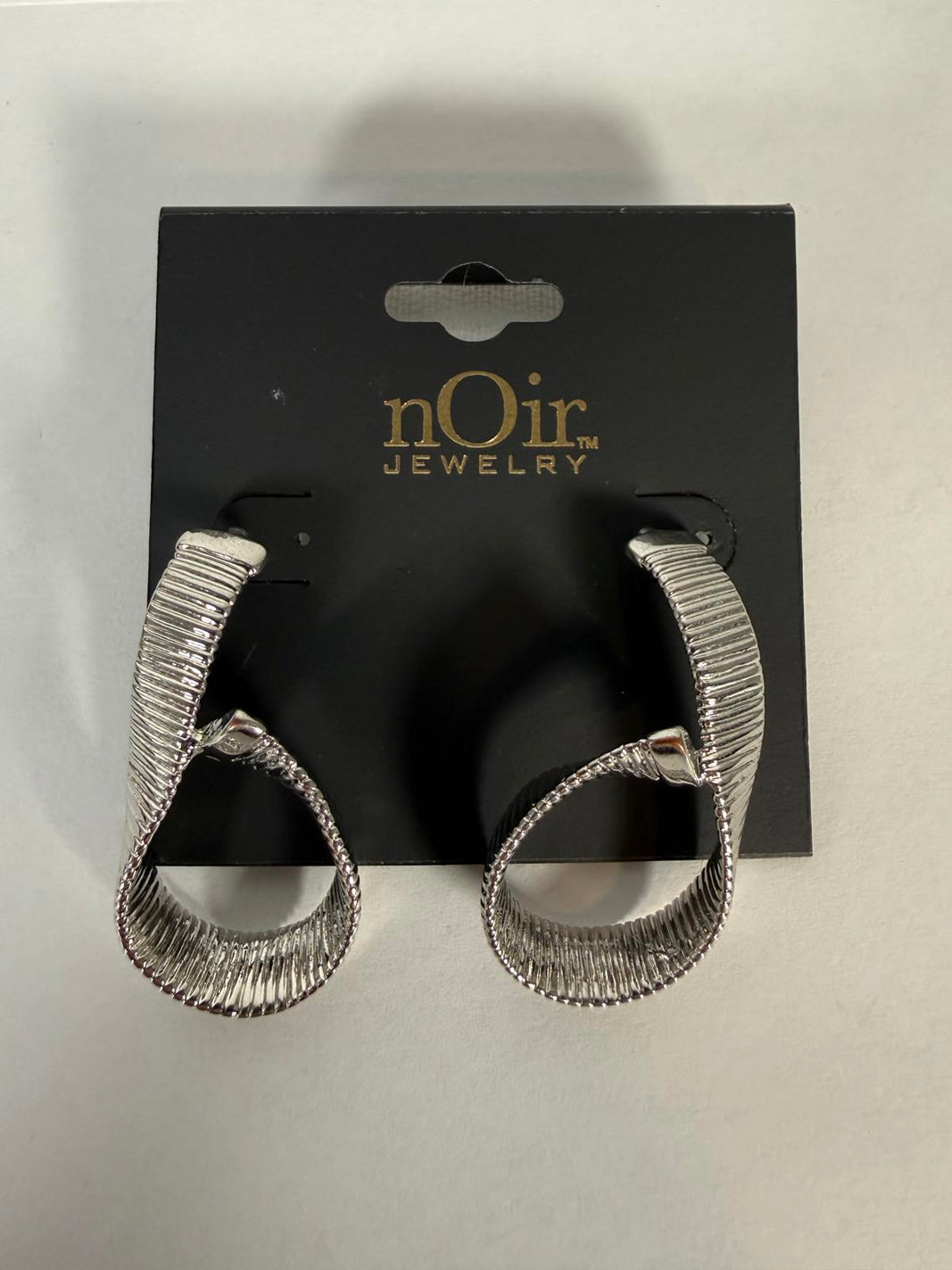 NWT nOir Jewelry Silver Loop Earrings