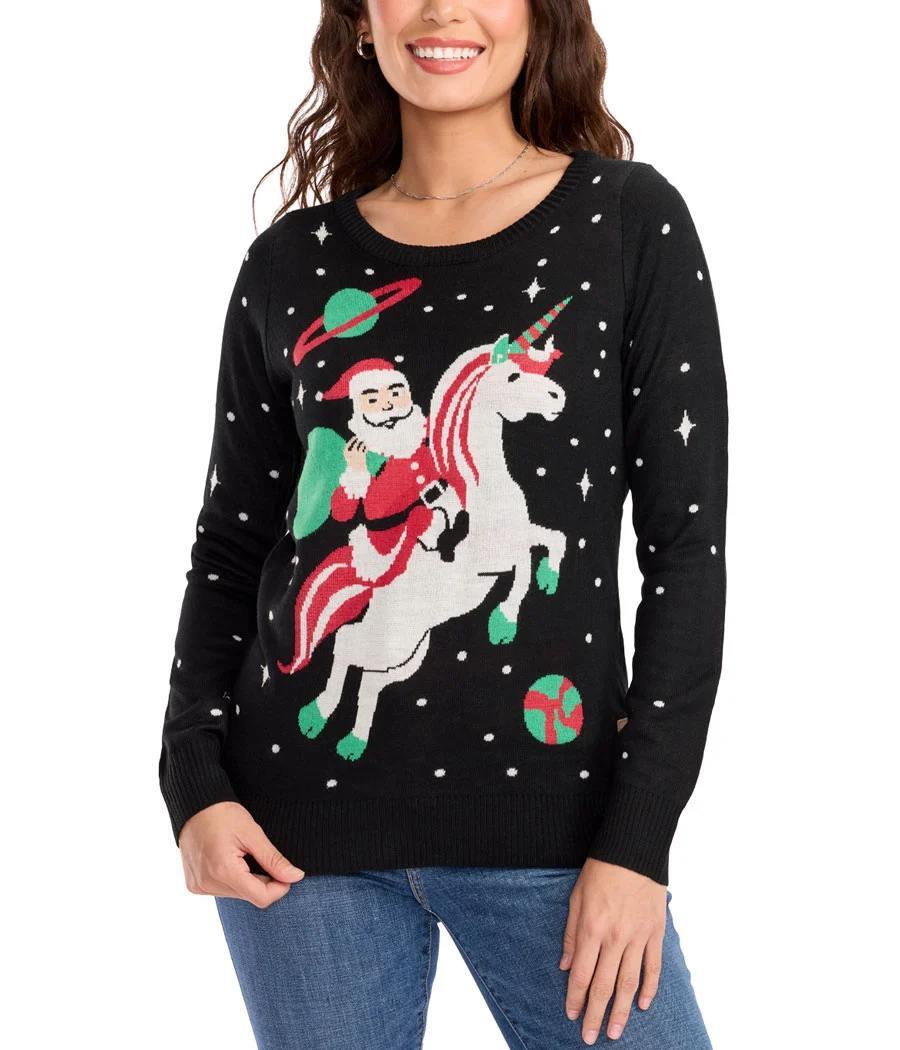 NWT Tipsy Elves Women's Santa Unicorn Ugly Christmas Sweater Size XXL