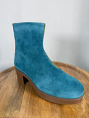 NWB Lazo Siren Labradorite Blue Verdite Green Ankle Boots Women's Size 9