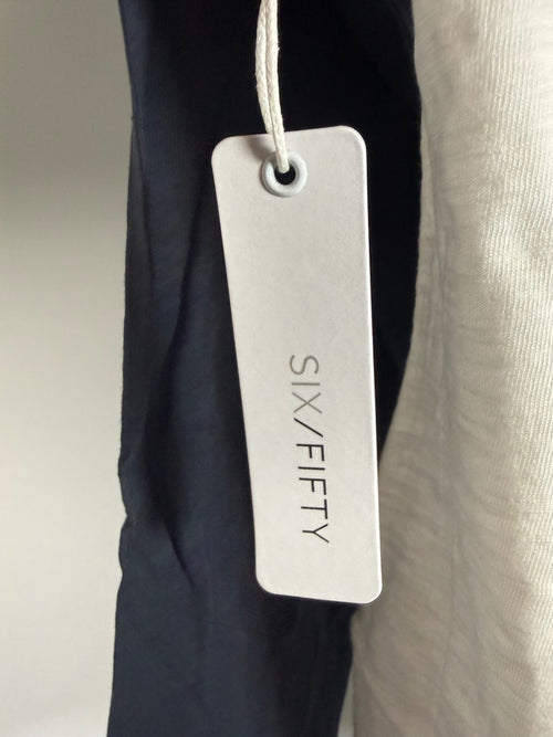 NWT Six Fifty White Navy Long Sleeve Top Size Medium