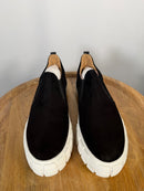 NWB Linea Paolo Kenly Black Suede Slip-On Sneakers Women's Size 8