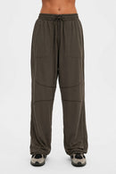 NWT Girlfriend Collective Flex Track Reversible Fleece Pant Olive XXL