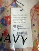 NWT Something Navy Floral Puff Sleeve Button Up Blouse Cream Multi Size Medium