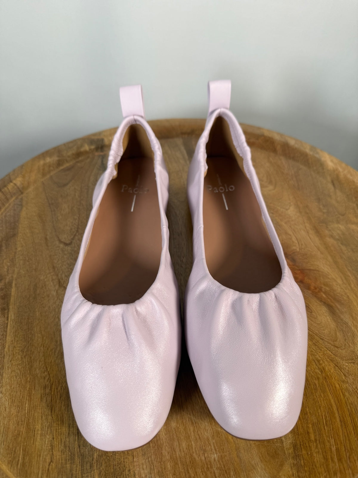 NWB Linea Paolo Newry Lavender Fog Nappa Leather Ballet Flats Size 10