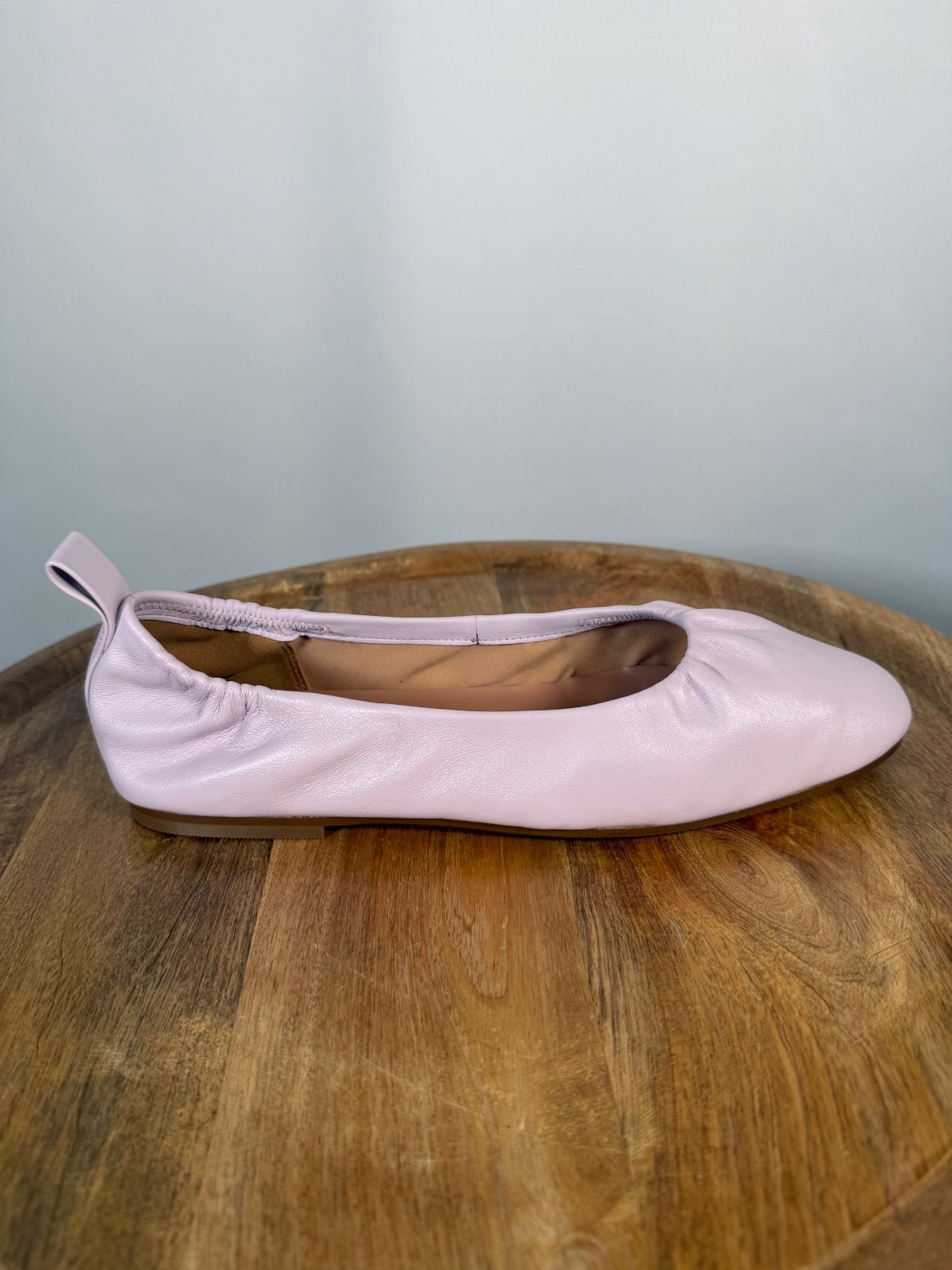 NWB Linea Paolo Newry Lavender Fog Nappa Leather Ballet Flats Size 10