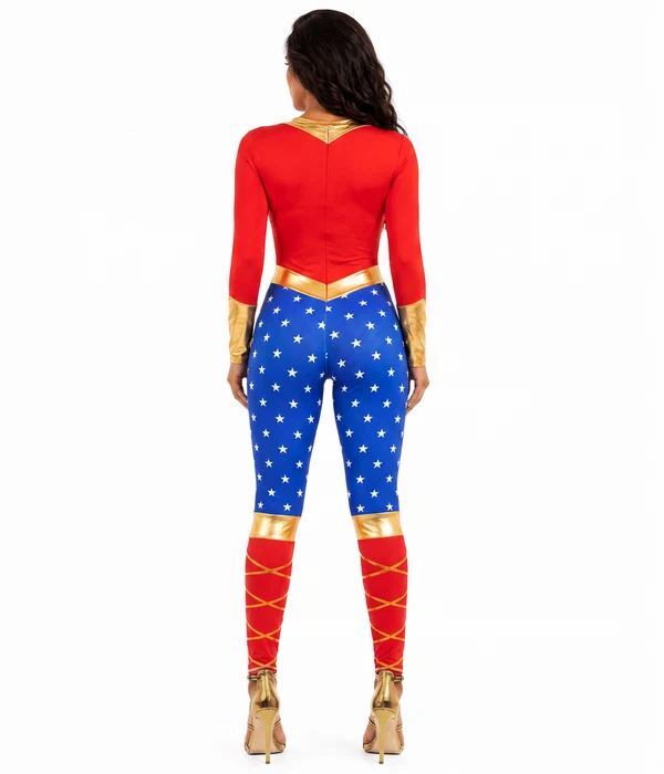 NWT Tipsy Elves Women's Patriotic Superhero Wonder Lady Costume Size Large