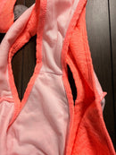 NWT CUPSHE Coral Pink Textured Two Piece Bikini Set Size Small