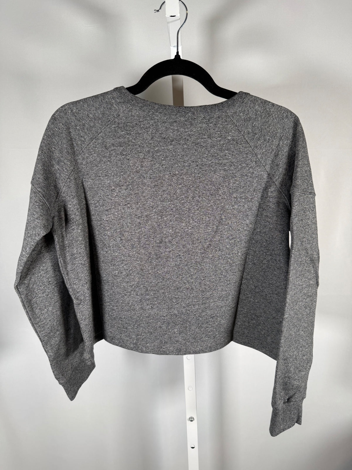 NWT Something Navy Heather Gray Henley Long Sleeve Sweatshirt Size XS