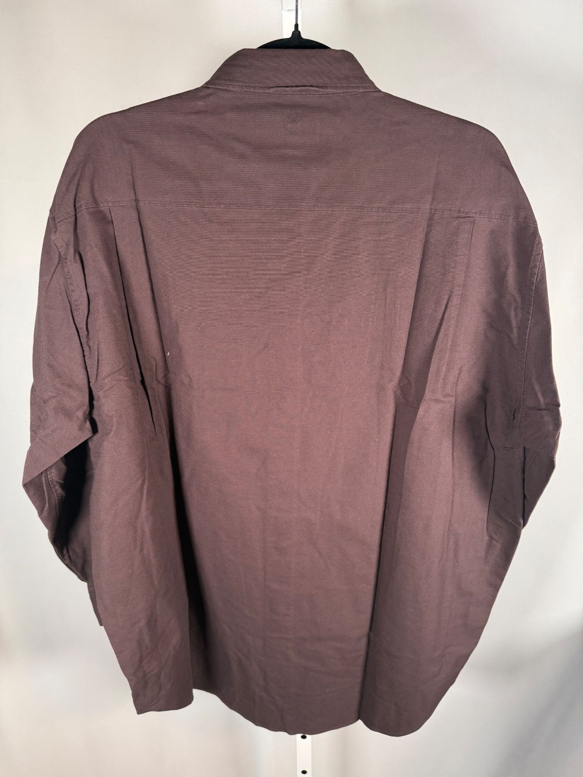 NWT Something Navy Brown Classic Button Up Long Sleeve Shirt Size XS