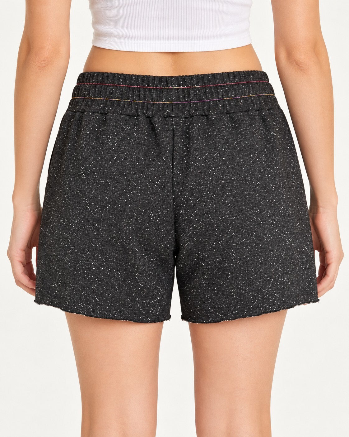 NWT Something Navy Something to Smile In Black Sweatshorts Size XS
