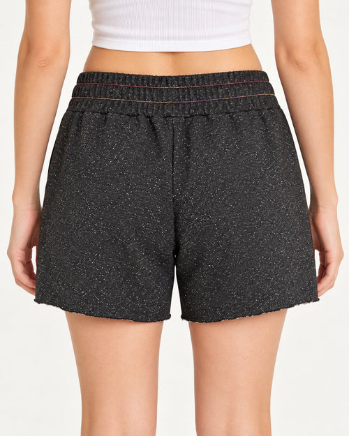 NWT Something Navy Something to Smile In Black Sweatshorts Size XS