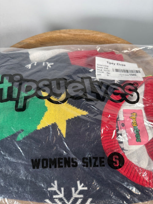 NWT Tipsy Elves Women's Winter Whale Tail Ugly Christmas Sweater Size Small