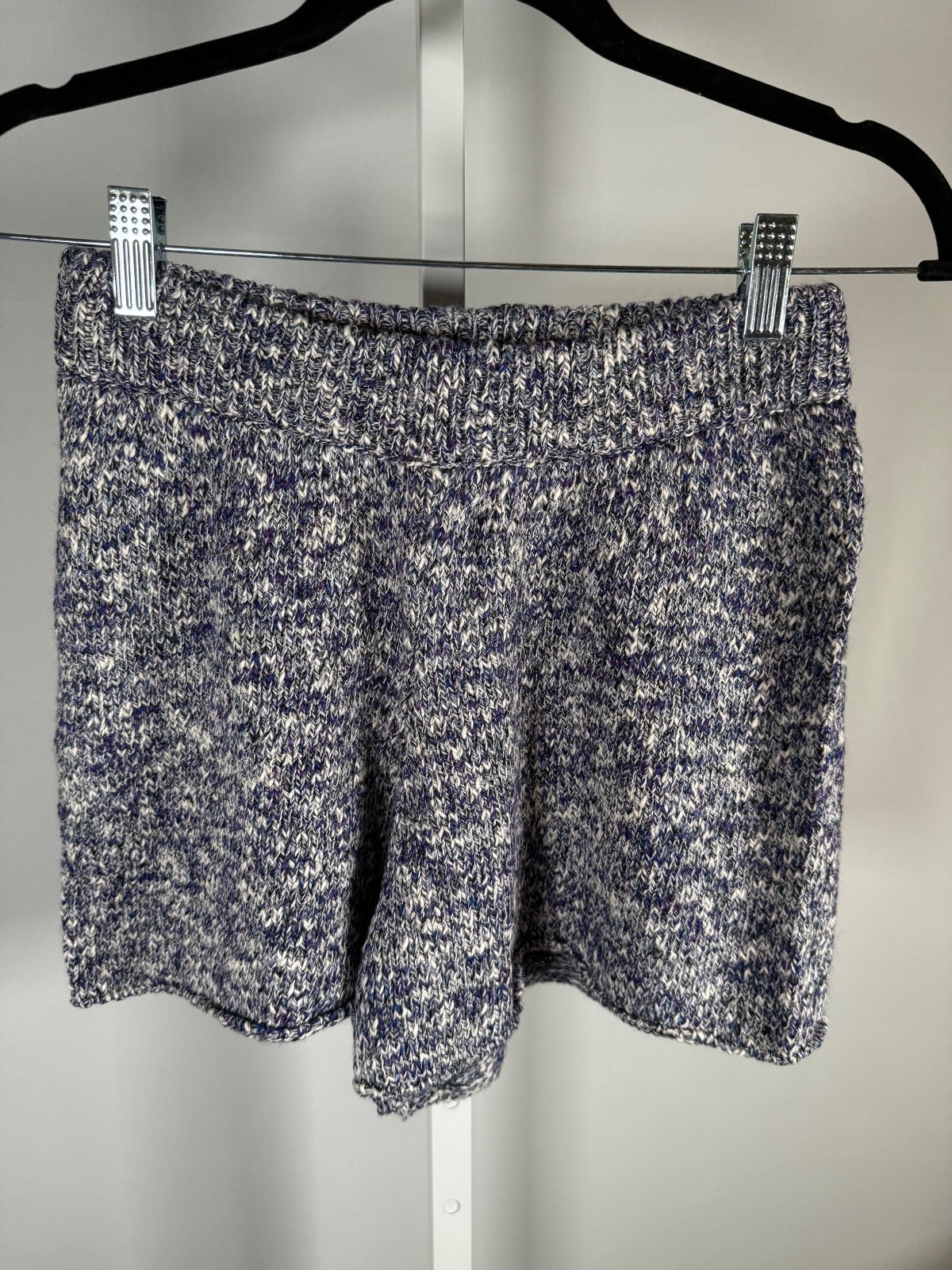 NWT Something Navy Poppy Blue Marled Knit Sweater Shorts Size XL