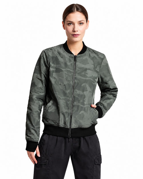 NWT Blanc Noir Reversible Camo Bomber Jacket Size Medium