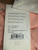 NWT Something Navy Hazel Floral Paperbag Sweatshorts Pale Peach Size Small