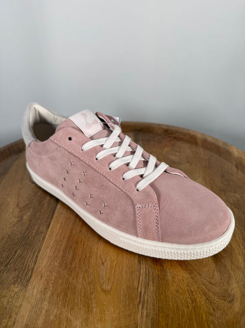 NWB Lazo Halo Morganite Pink Milky Way White Sneakers Women's Size 7.5