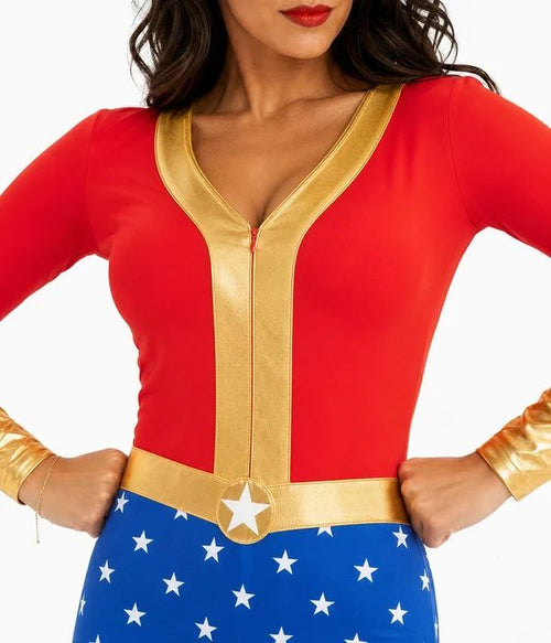 NWT Tipsy Elves Women's Patriotic Superhero Wonder Lady Costume Size Large