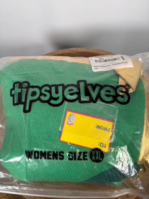 NWT Tipsy Elves Women's Christmas Present Ugly Christmas Sweater Size XXL