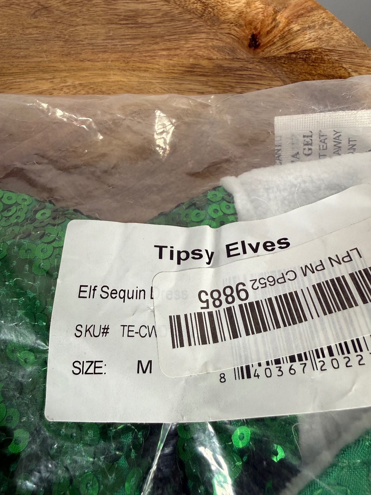 NWT Tipsy Elves Green Women's Elf Sequin Dress Size Medium