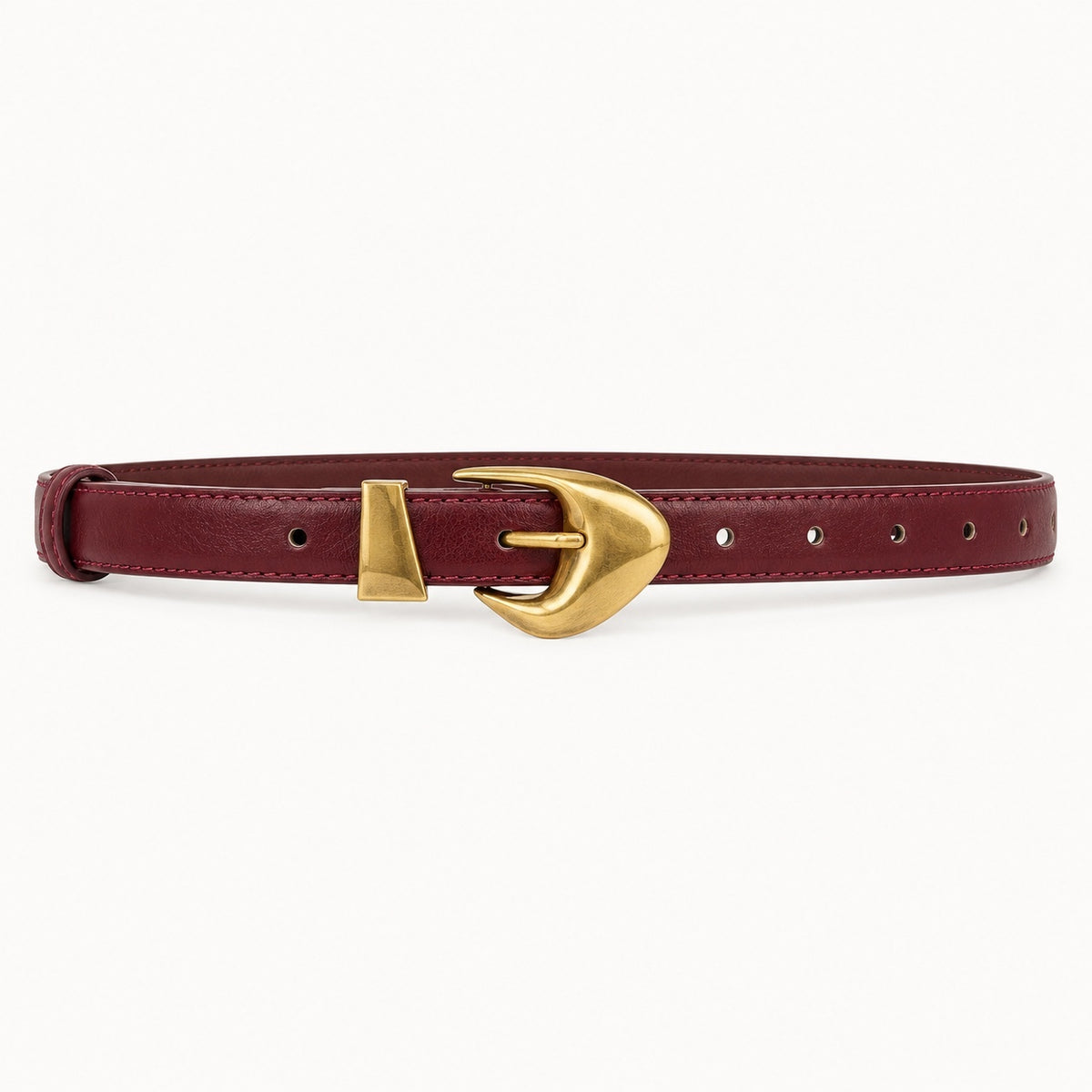 NWT 8 Other Reasons Women’s Harper Burgundy Gold Buckle Belt Size 1X/2X