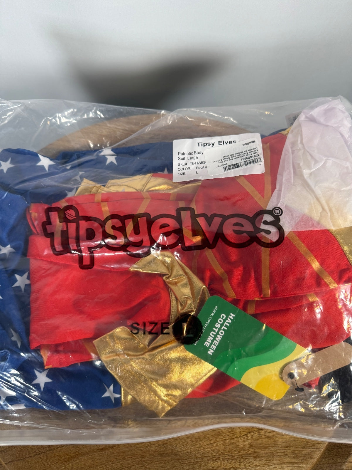 NWT Tipsy Elves Women's Patriotic Superhero Wonder Lady Costume Size Large