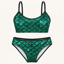 NWT CUPSHE Green Mermaid Scale Two Piece Bikini Set Size Medium