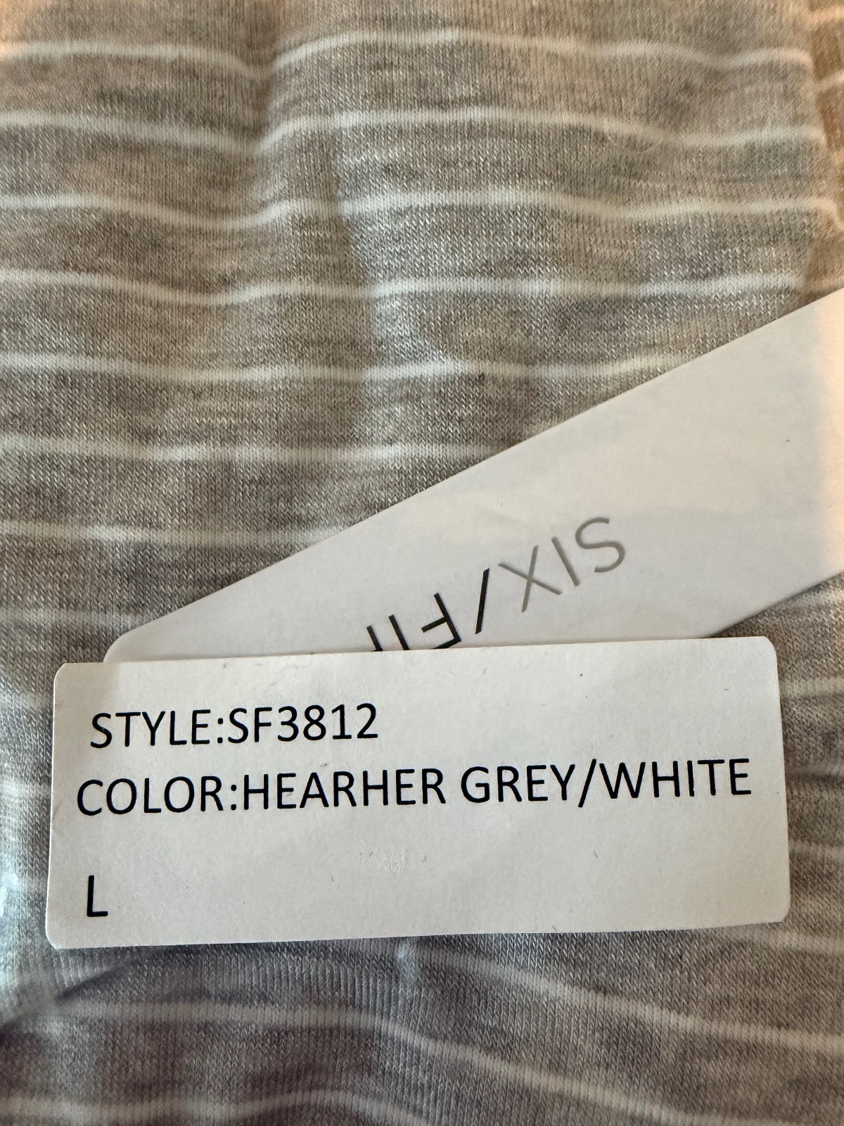 NWT Six Fifty Heather Gray Twist Front Short Sleeve Top Size Large