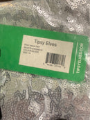 NWT Tipsy Elves Women's Silver Sequin Skirt Size 1X
