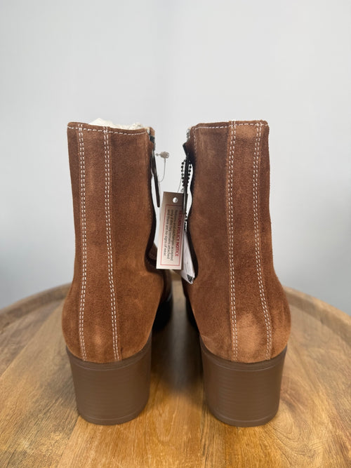 NWB Lazo Siren Goldstone Brown Ankle Boots Women's Size 8.5