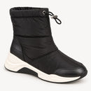 NWB Linea Paolo Gillie Black Puffer Wedge Sneaker Boots Size 6.5