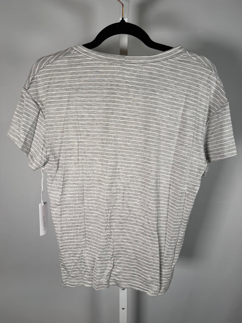 NWT Six Fifty Heather Gray Twist Front Short Sleeve Top Size XS