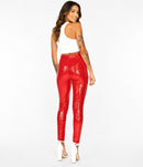 NWT Tipsy Elves Red Sequin High Waisted Leggings Size Medium