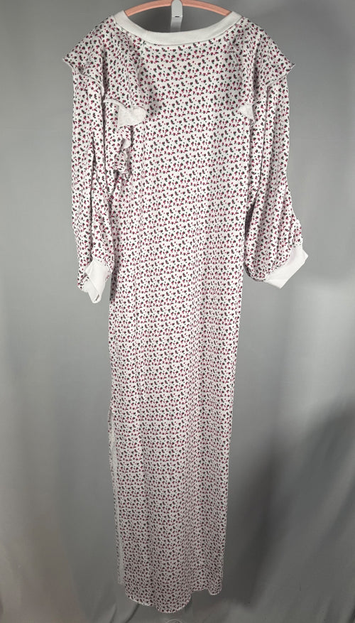 NWT Something Navy Meghan Floral Ruffle Sweatshirt Dress White Size M