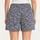 NWT Something Navy Poppy Blue Marled Knit Sweater Shorts Size XL