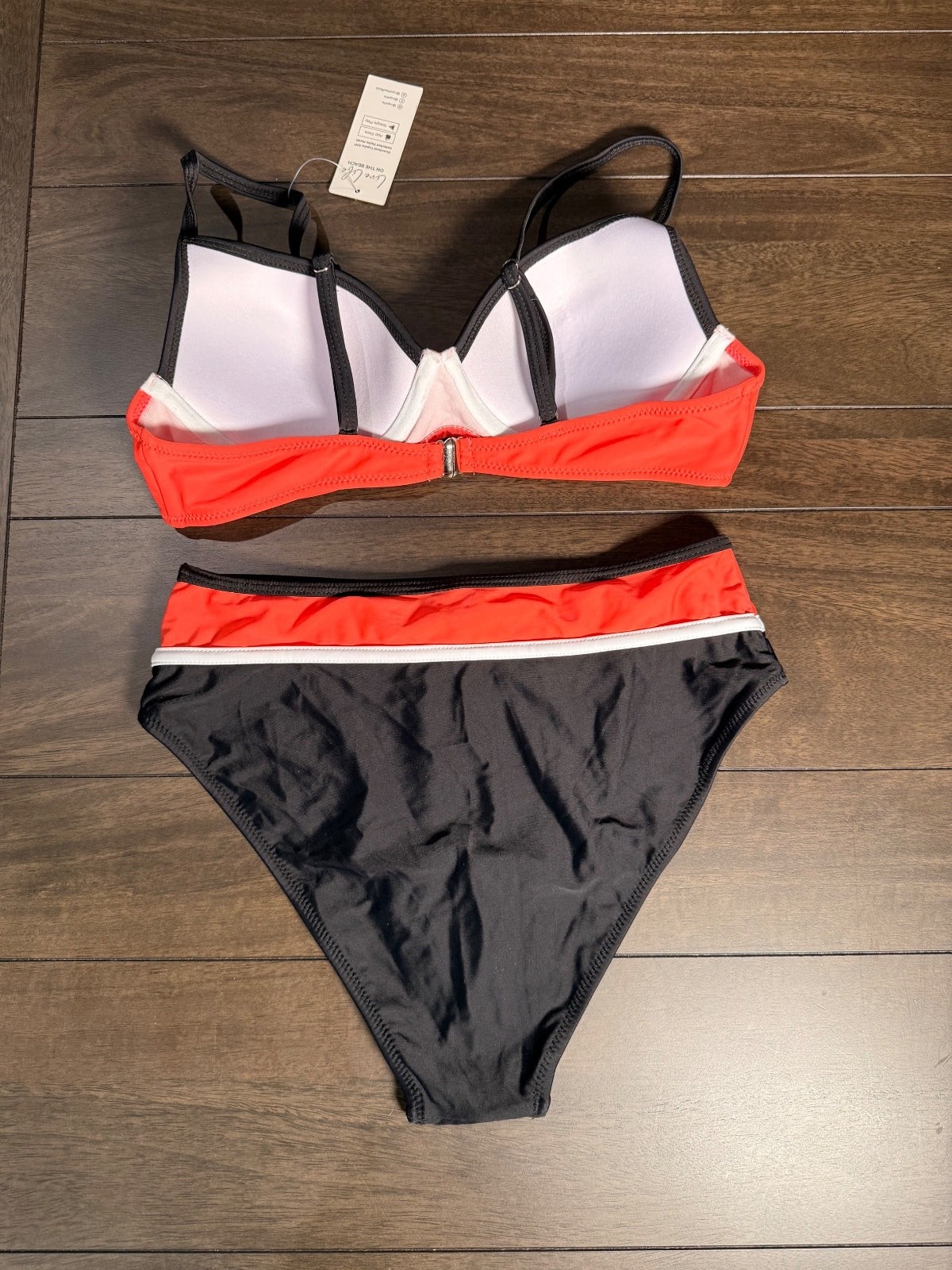 NWT CUPSHE Colorblock Bikini Swim Set 2 Piece Bikini Size Small