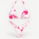 NWT CUPSHE White Hot Pink 3 Piece Bikini Reversible Cover Up Size Small