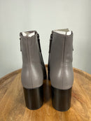 NWB Linea Paolo Viva Moss Leather Pointed Toe Block Heel Ankle Boots Size 6.5