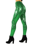 NWT Tipsy Elves Green Sequin High Waisted Leggings Size 1X