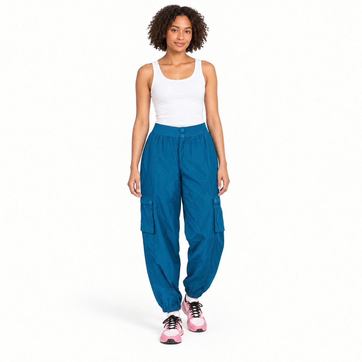 NWT Spiritual Gangster Women's Teal Blue Taylor Cargo Pant Size XS