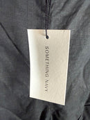 NWT Something Navy Black Pleated Cuffed Shorts Size XS