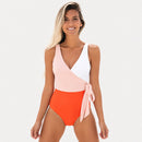 NWT Cupshe Orange And White Bowknot One piece Swimsuit Size Medium