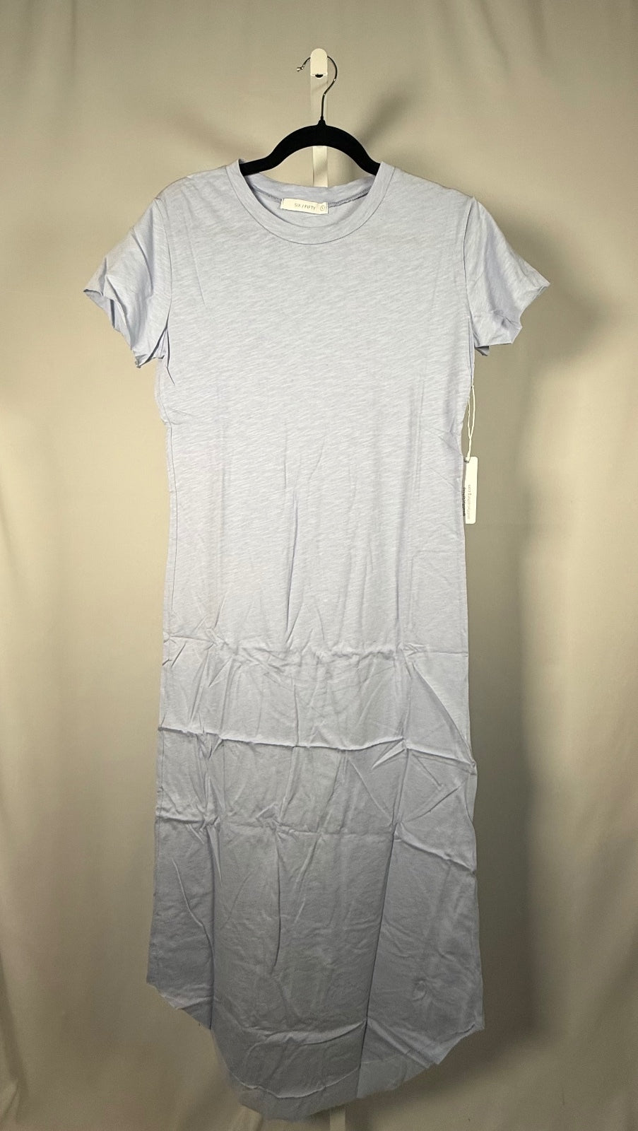 NWT Six Fifty Baby Blue Crew Neck Short Sleeve Maxi Dress Size Small