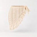 NWT CUPSHE Women’s Cream Lace 3 Piece Bikini Set with Wrap Skirt Size Large