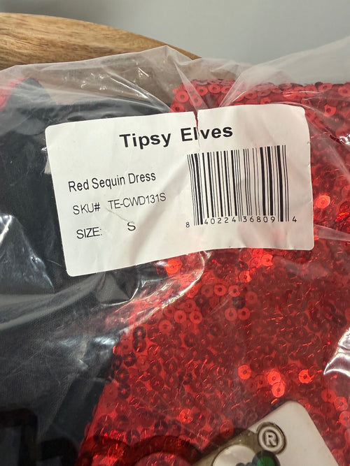 NWT Tipsy Elves Red Sequin Dress Party Dress Size Small